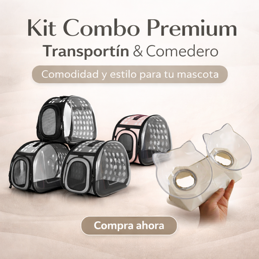 Combo mascota maleta+ bebedero comedero
