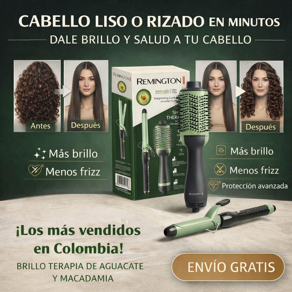 Combo Cepillo Secador Aguacate + Pinza